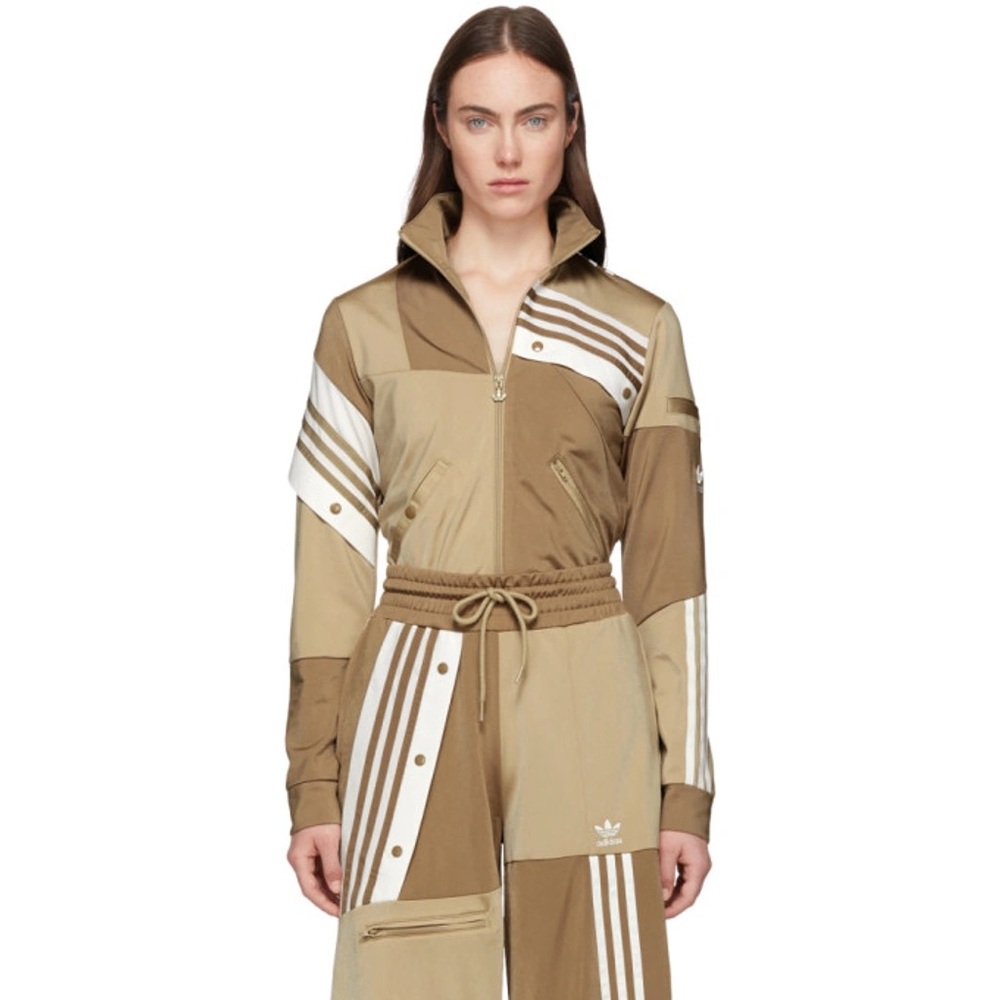 Adidas Women's Natural X Danielle Cathari Deconstructed Track Top-Beige- sizeXS